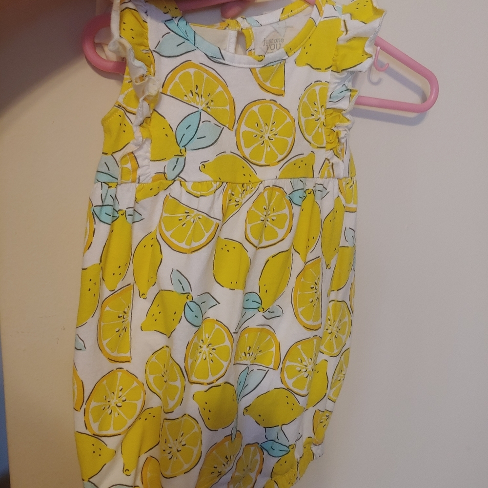 Infant lemon romper